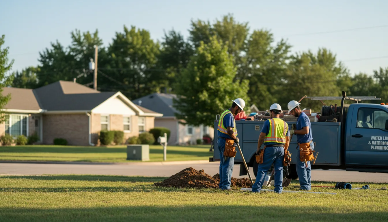 Residential water line and bathroom plumbing service in Solo, MO